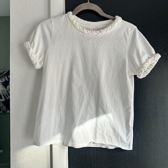 Cinq a Sept Braided Tee - White, Small - Picture 11 of 14